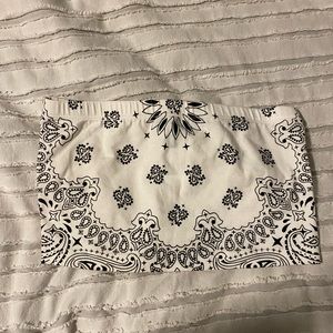 Bandana print tube top